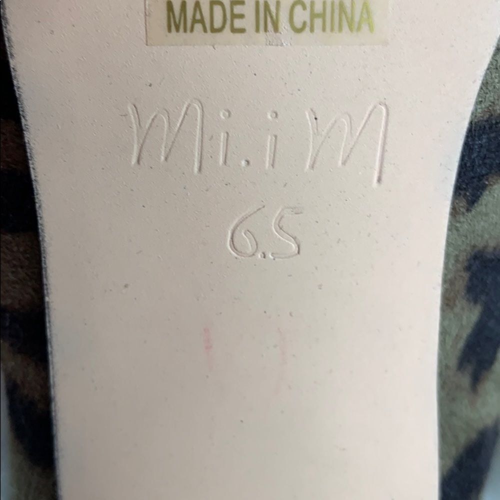 Anthro Mi.iM Leopard Print Suede Mules Sz 6.5‎ - Picture 5 of 6